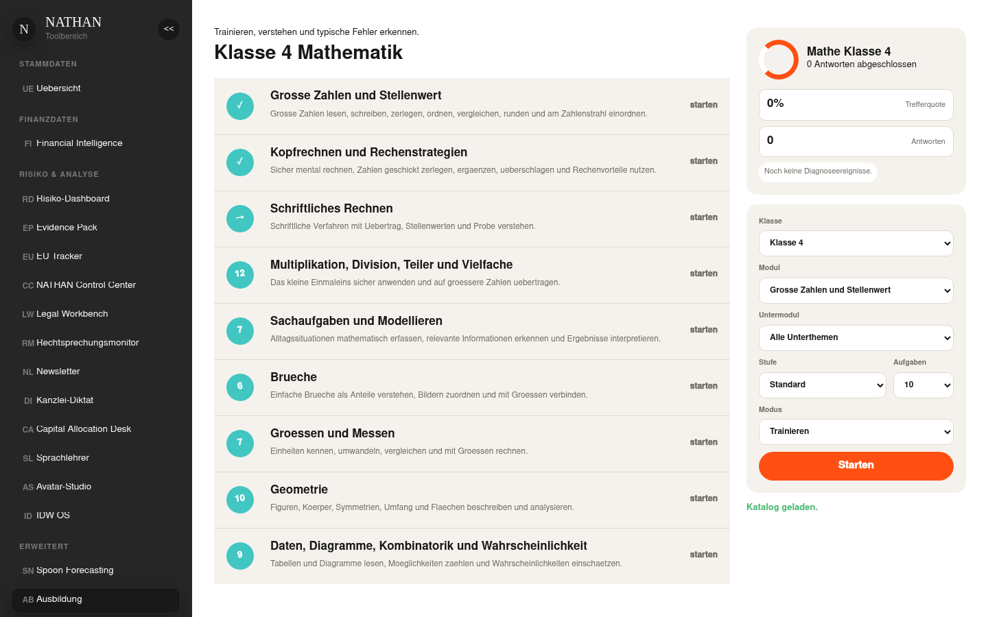 Studypal learning interface